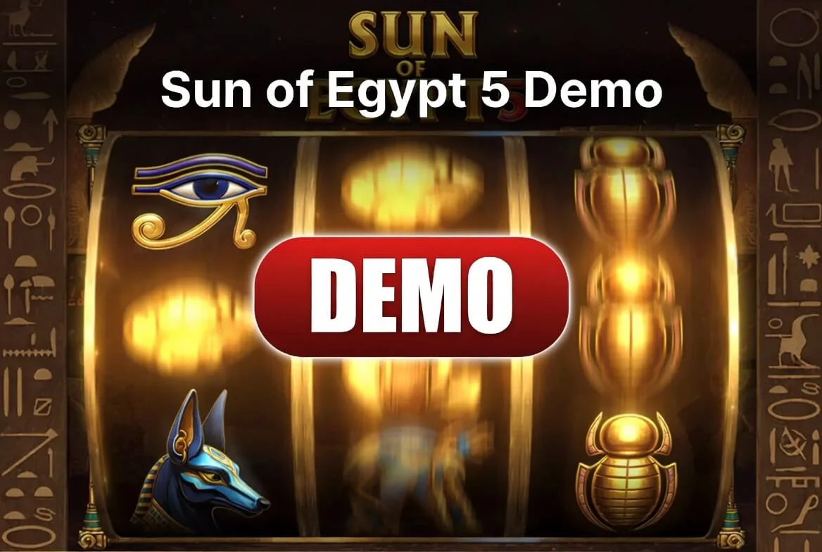 Sun of Egypt 5 demo — игровое поле слота в демо-режиме