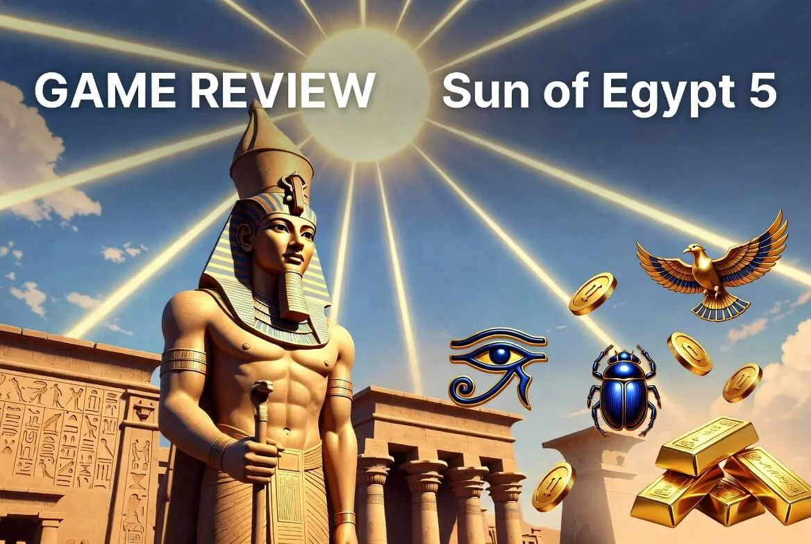 Sun of Egypt 5 demo — главный экран бесплатного режима слота